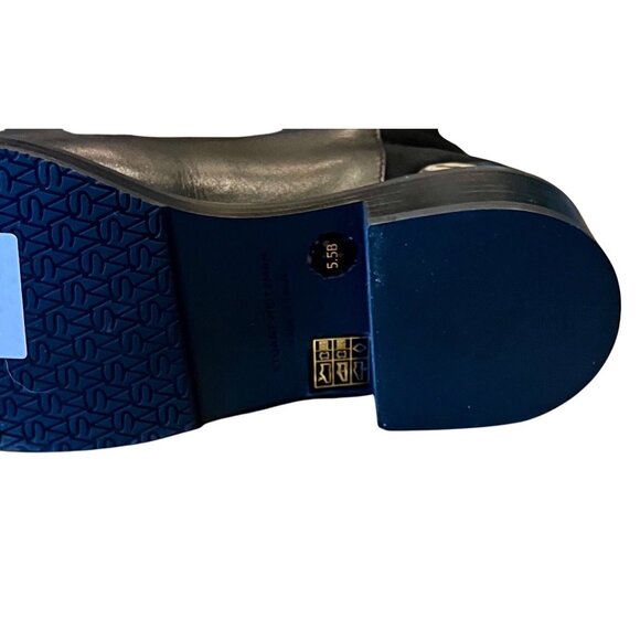 Stuart Weitzman 5050 Bold Logo Boots Rare Silver Heel Emblem Size 5.5 Brand New - Picture 12 of 16